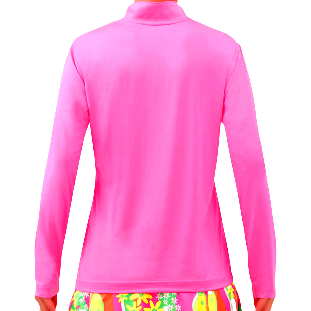 Picckleball Bella 1/4 Zip Long Sleeve Hot Pink