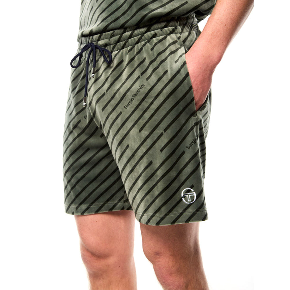 Sergio Tacchini Obliquo Velour Short | Agave Green