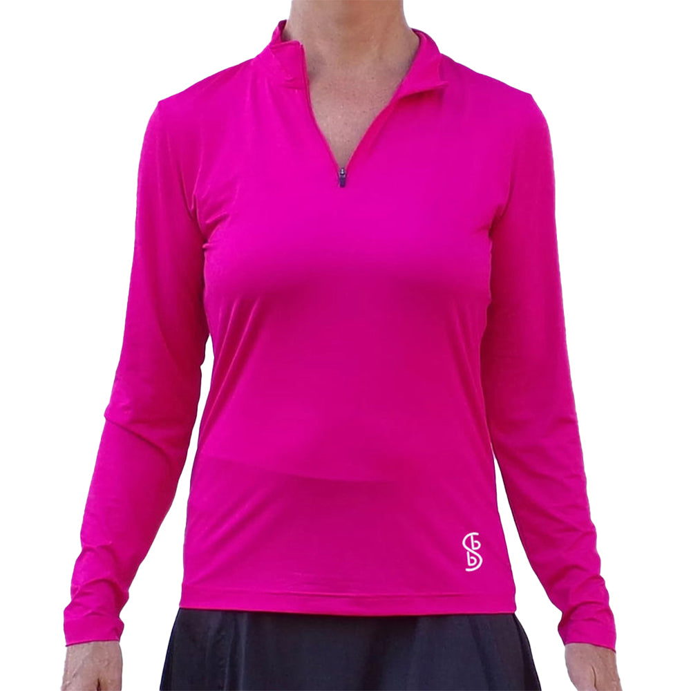 Picckleball Bella 1/4 Zip Long Sleeve Pink