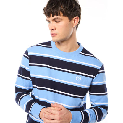 Sergio Tacchini Strisce Stripe Crewneck | Maritime Blue