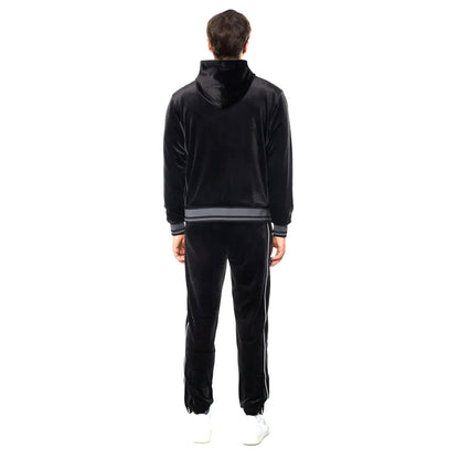 Sergio Tacchini Viaggioa Reversible Velour Track Jacket | Black Beauty