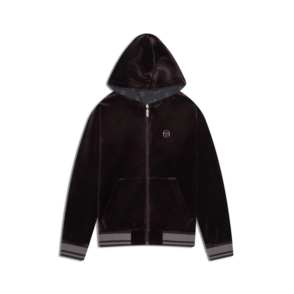 Sergio Tacchini Viaggioa Reversible Velour Track Jacket | Black Beauty