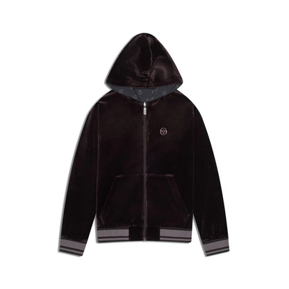 Sergio Tacchini Viaggioa Reversible Velour Track Jacket | Black Beauty