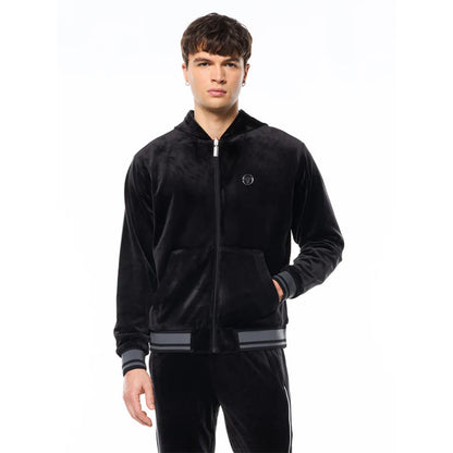Sergio Tacchini Viaggioa Reversible Velour Track Jacket | Black Beauty