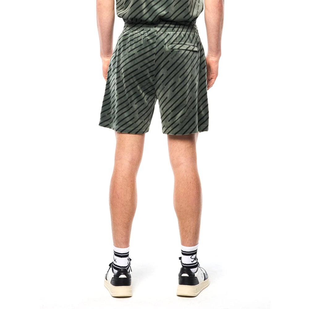 Sergio Tacchini Obliquo Velour Short | Agave Green