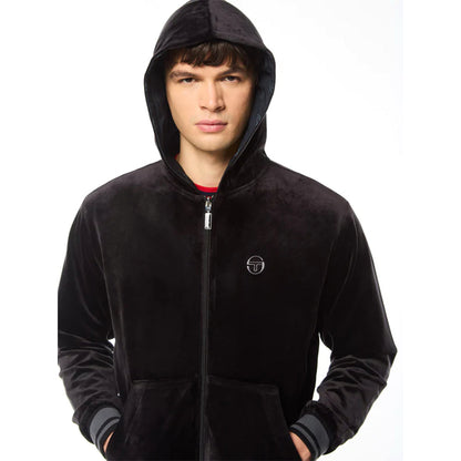 Sergio Tacchini Viaggioa Reversible Velour Track Jacket | Black Beauty