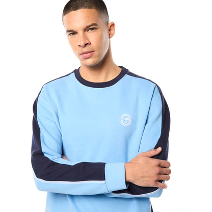 Sergio Tacchini Volo Crewneck | Della Robbia Blue
