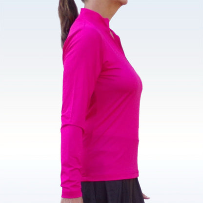 Picckleball Bella 1/4 Zip Long Sleeve Pink