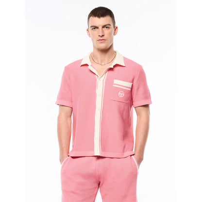 Sergio Tacchini Fratelli Crochet Cabana Polo | Geranium Pink
