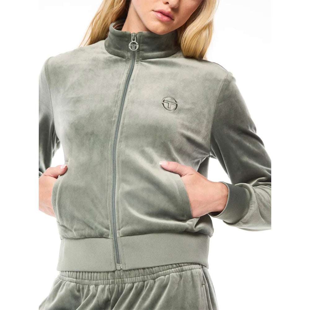 Sergio Tacchini Nuvola Velour Track Jacket | Agave Green