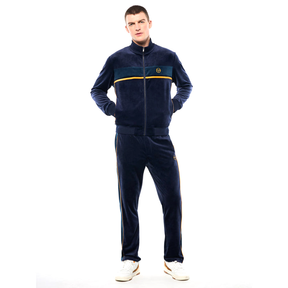 Sergio Tacchini Forato Velour Track Jacket | Maritime Blue