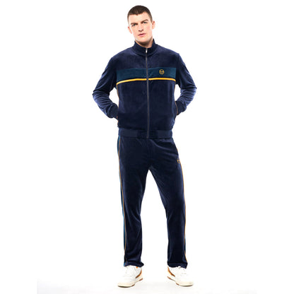Sergio Tacchini Forato Velour Track Jacket | Maritime Blue