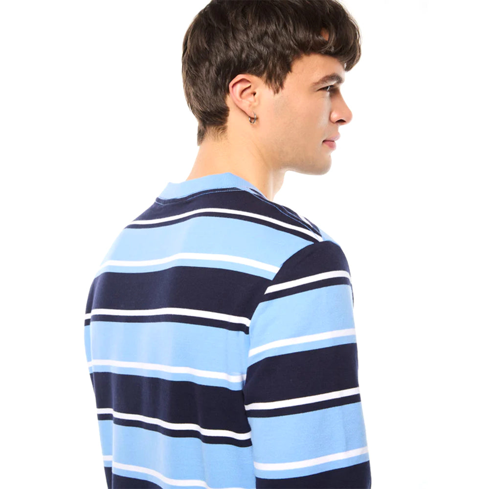 Sergio Tacchini Strisce Stripe Crewneck | Maritime Blue