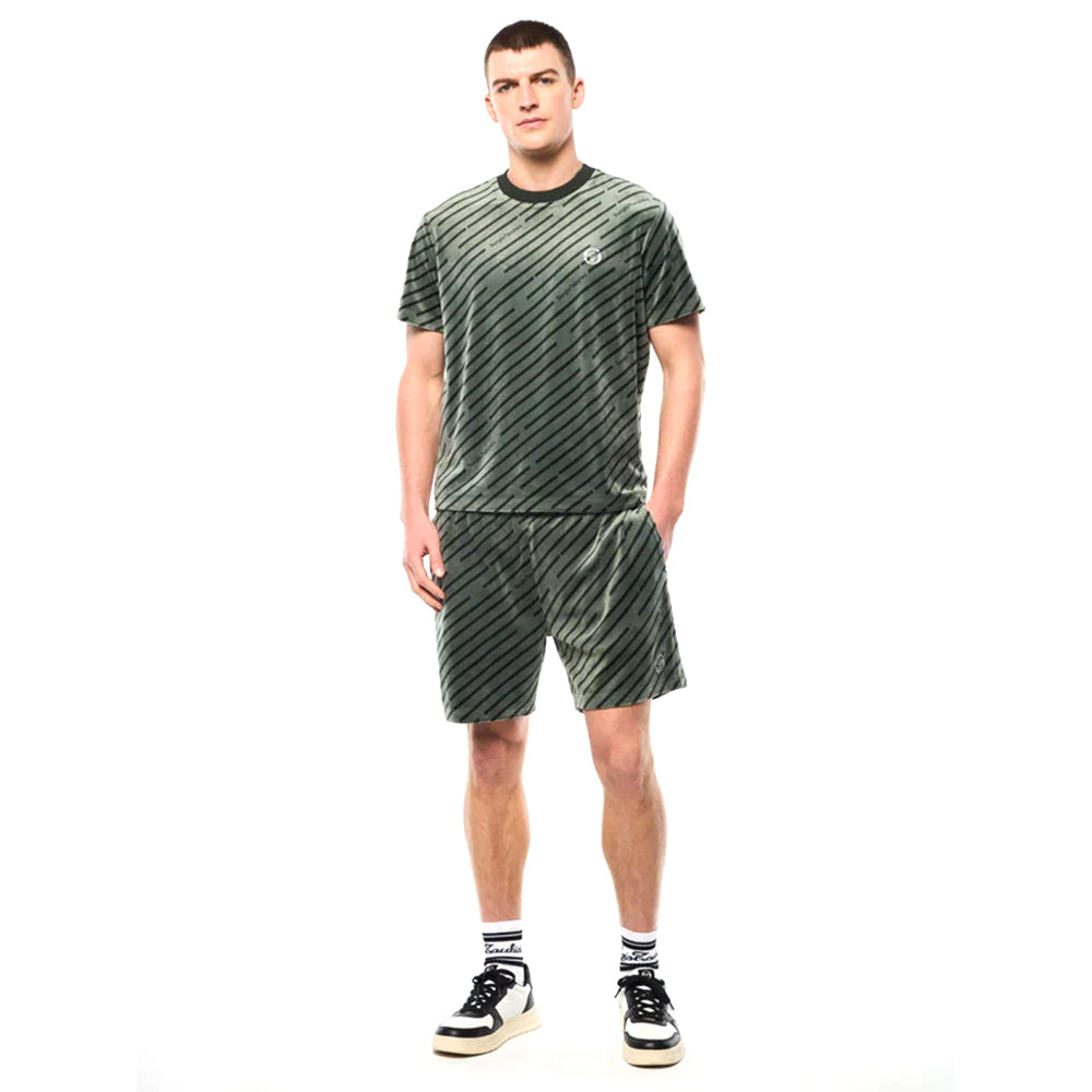 Sergio Tacchini Obliquo Velour Shirt | Agave Green
