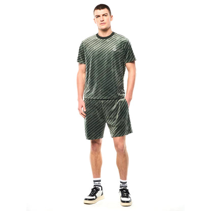 Sergio Tacchini Obliquo Velour Shirt | Agave Green