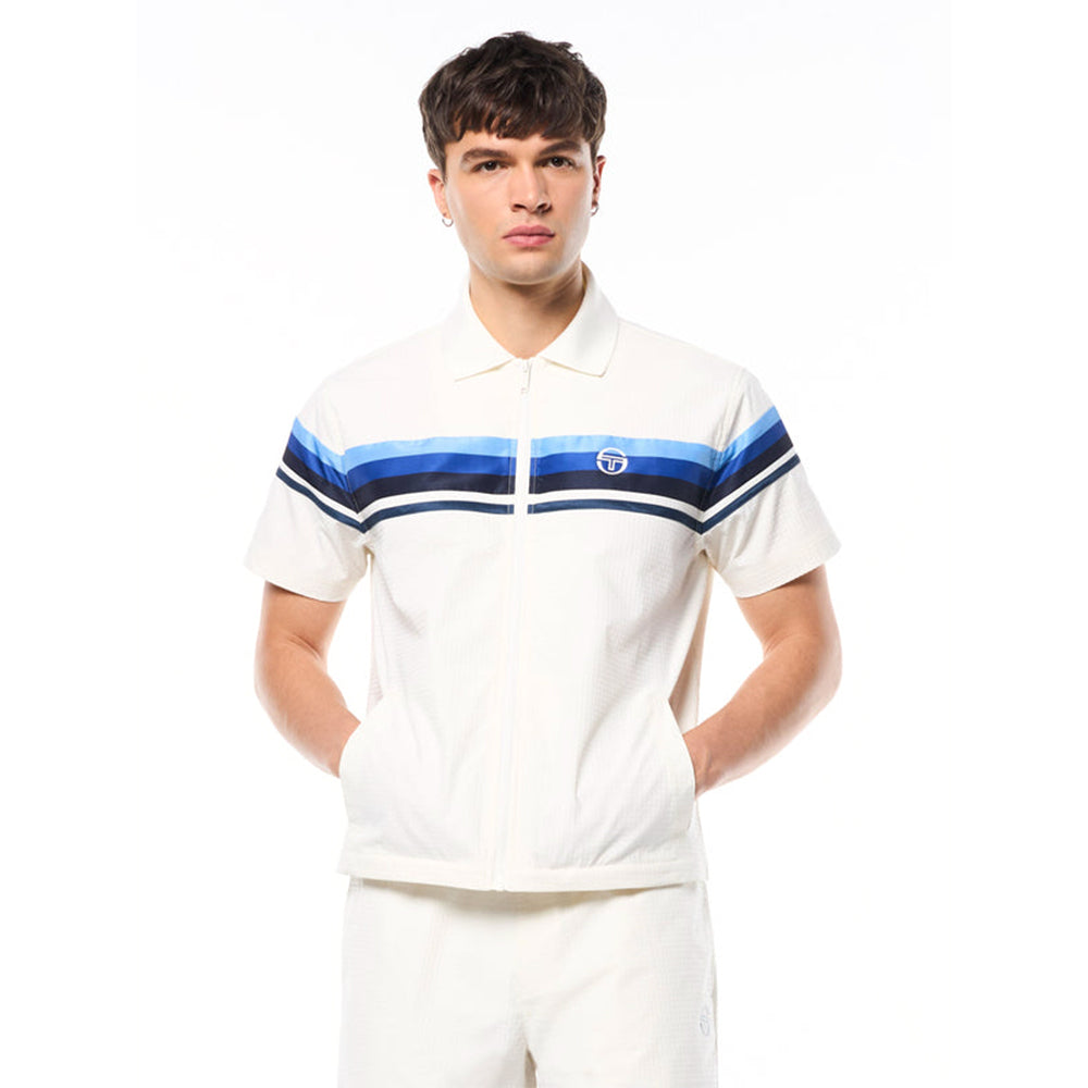 Sergio Tacchini Striscia Short Sleeve Track Jacket | Gardenia