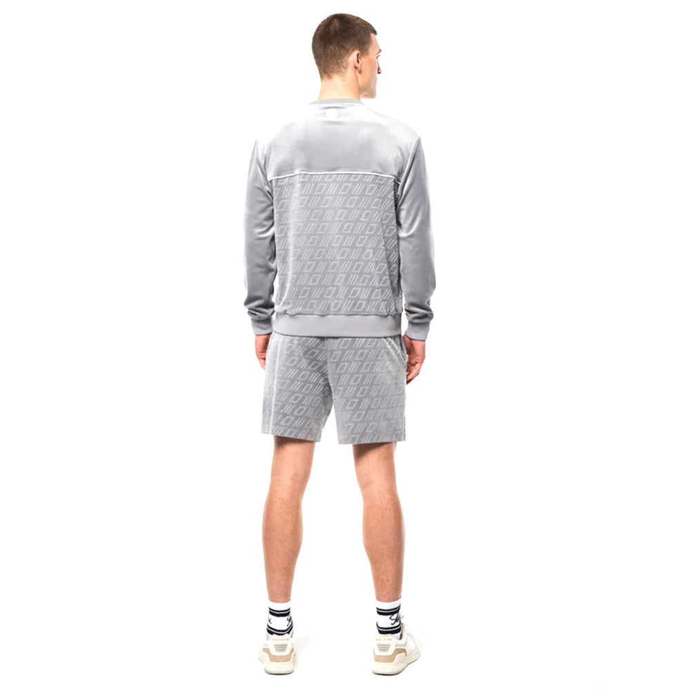 Sergio Tacchini Bandiera Debossed Velour Crewneck | Sleet