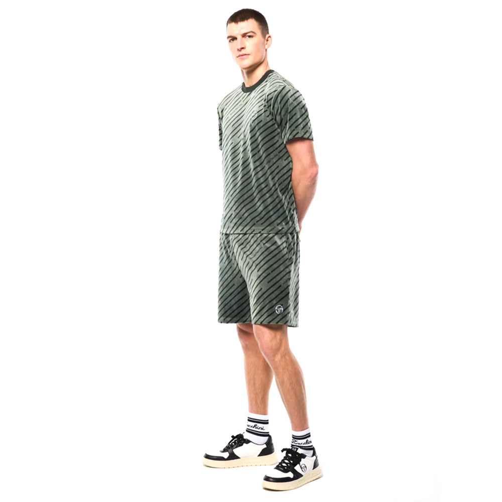 Sergio Tacchini Obliquo Velour Shirt | Agave Green