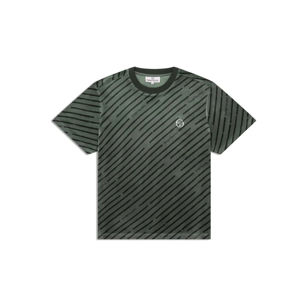Sergio Tacchini Obliquo Velour Shirt | Agave Green