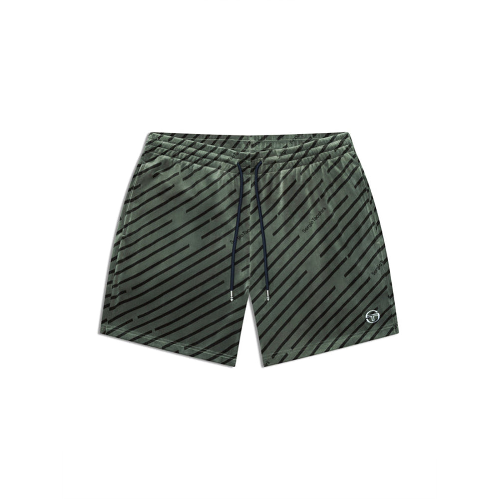 Sergio Tacchini Obliquo Velour Short | Agave Green