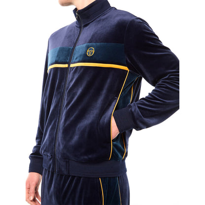 Sergio Tacchini Forato Velour Track Jacket | Maritime Blue