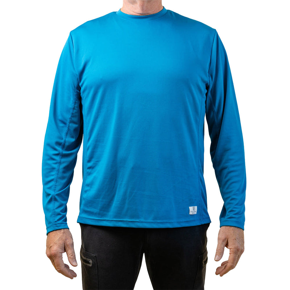 Picckleball Bella Men's Mykonos Blue Long Sleeve Tee