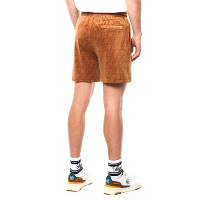 Sergio Tacchini Bandiera Debossed Velour Short | Sugar Almond