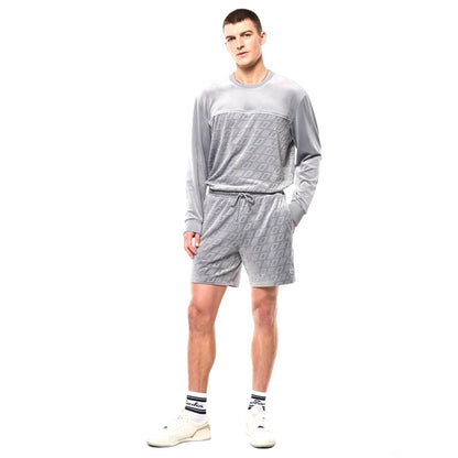 Sergio Tacchini Bandiera Debossed Velour Short | Sleet