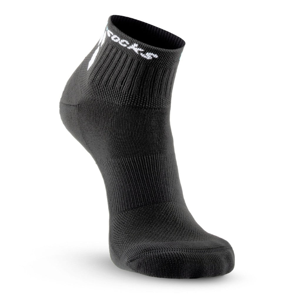 GripSocks for Pickleball - 1/4 Crew Height - Black