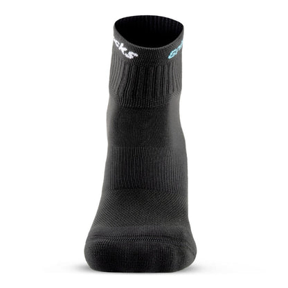 Athletic Socks with Grips - 1/4 Crew - Black