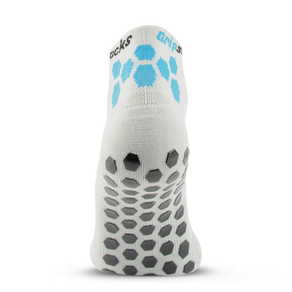 Athletic Socks with Grips - 1/4 Crew - Gray