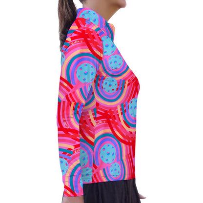 Picckleball Bella 1/4 Zip Long Sleeve Circle