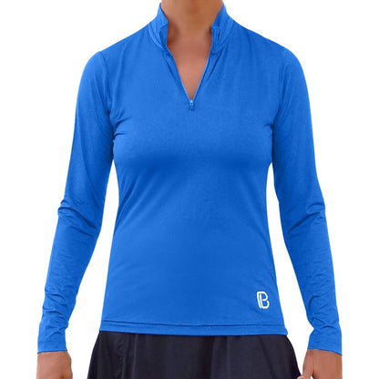 Picckleball Bella 1/4 Zip Long Sleeve Royal Blue