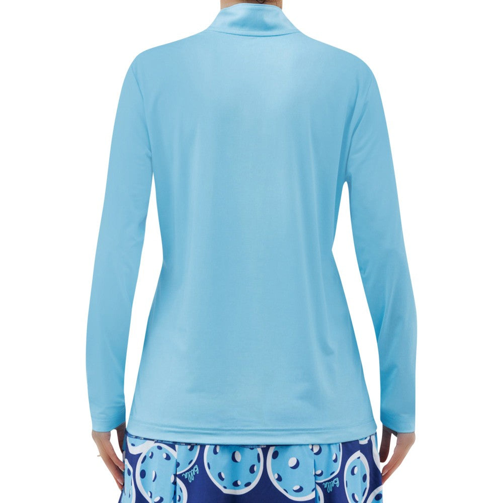 Picckleball Bella 1/4 Zip Long Sleeve Sky Blue