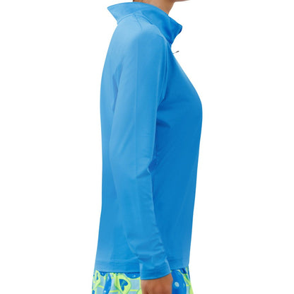 Picckleball Bella 1/4 Zip Long Sleeve Electric Blue