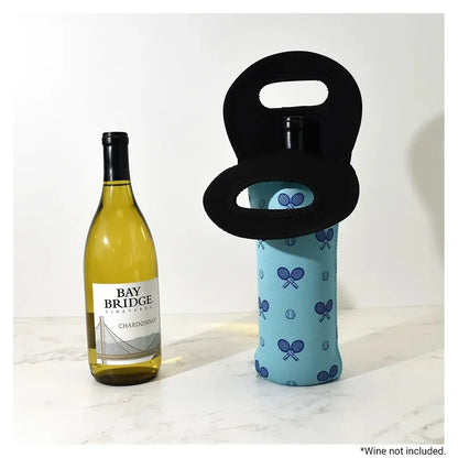 Tennis Wine Tote Clear Skies Blue