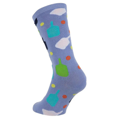 Pickleball Crew Socks Light Blue