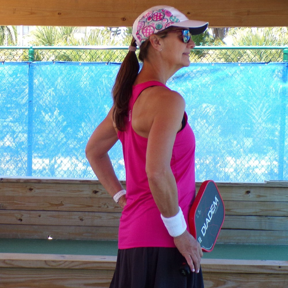 Picckleball Bella Racerback Tank Pink