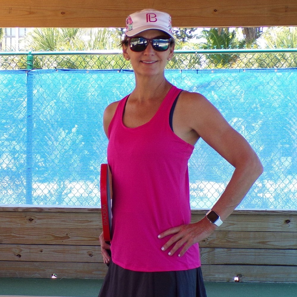 Picckleball Bella Racerback Tank Pink