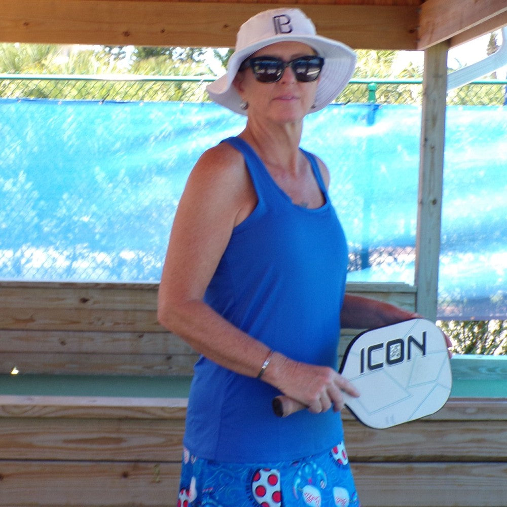 Picckleball Bella Racerback Tank Royal Blue