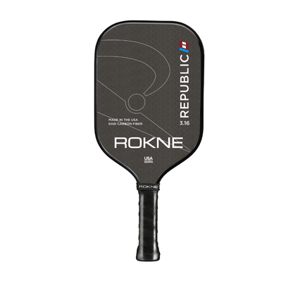 Rokne Pickleball Paddle Republic 3.16 - Raw Carbon Fiber