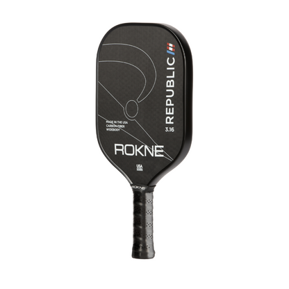 Rokne Pickleball Paddle Republic 3.16 - Raw Carbon Fiber