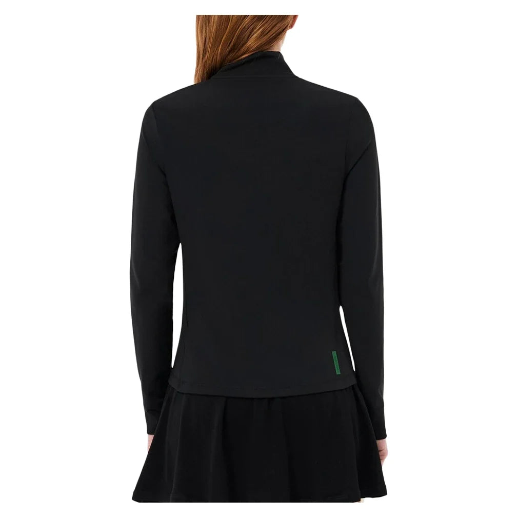 Women's Essentials Tennis Demi-Zip Top Black