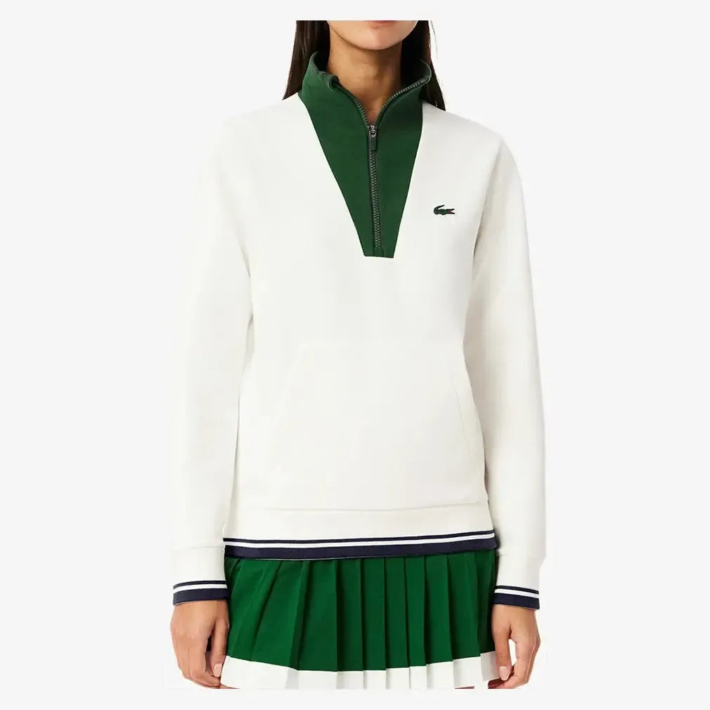 Women's Heritage Quarter Zip Tennis Pullover-Apparel-Lacoste-SF8634-B-XON-Tennis Express