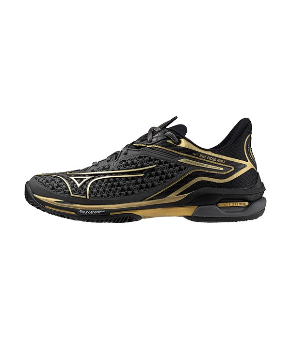 Padel Shoes Mizuno Wave Exceed Tour 6 CC 10th Negro/Oro