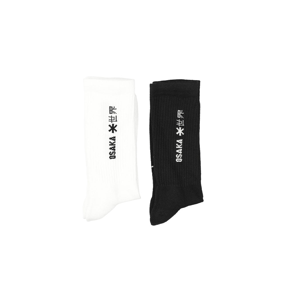 Osaka Duo Pack Sports Socks | Black-White