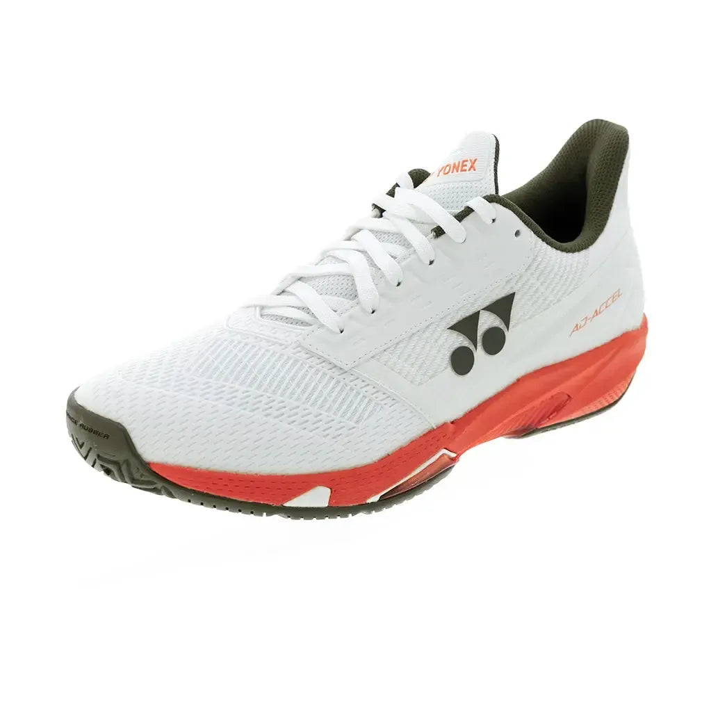 Women's AD-ACCEL Tennis Shoes White and Orange-Footwear-Yonex-STAAWWO-F25copy-Tennis Express