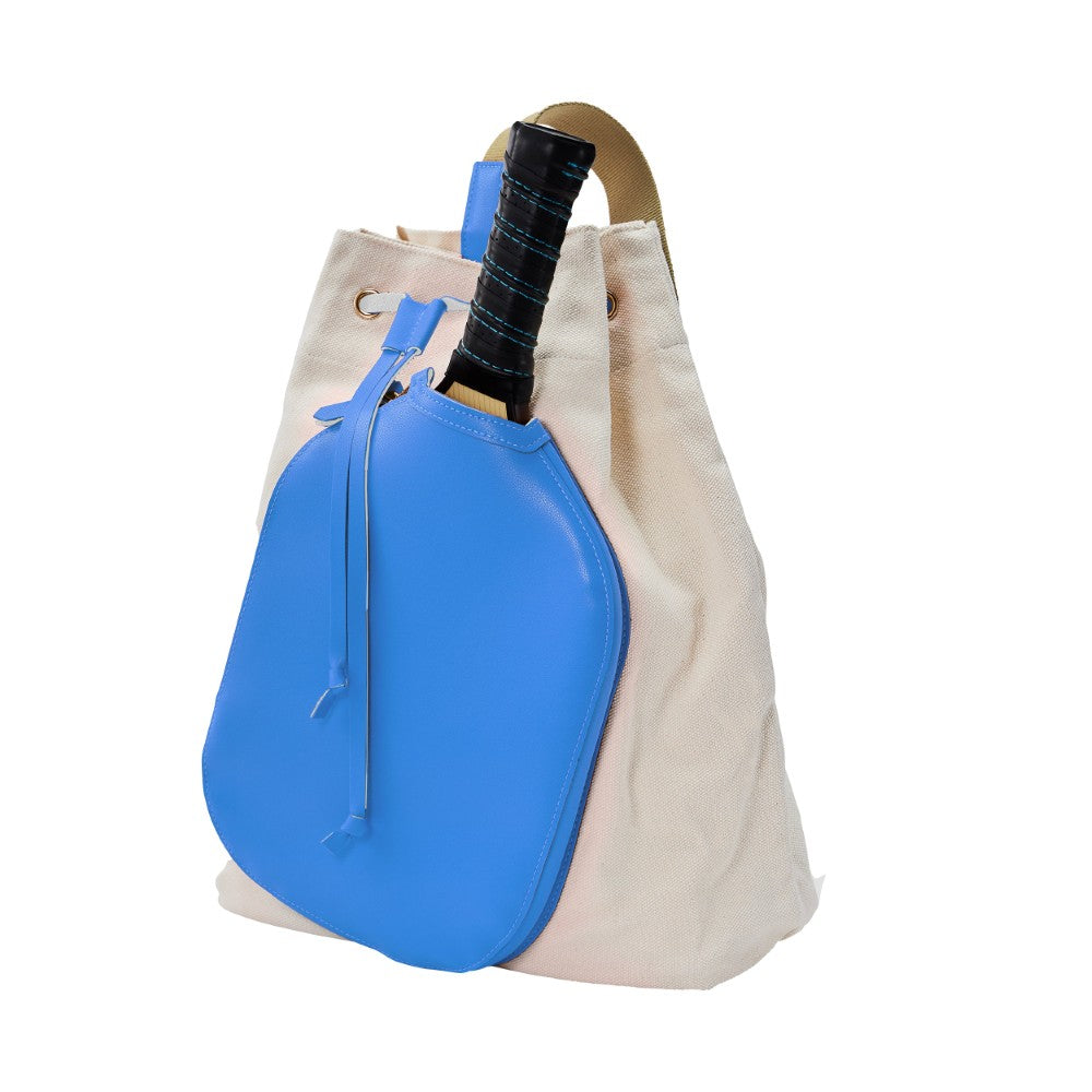 Pickleball Bella Neon Electric Blue Pickleball Drawstring Bag