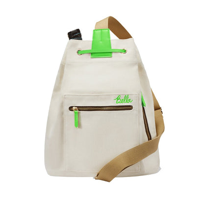 Pickleball Bella Neon Gecko Green Pickleball Drawstring Bag