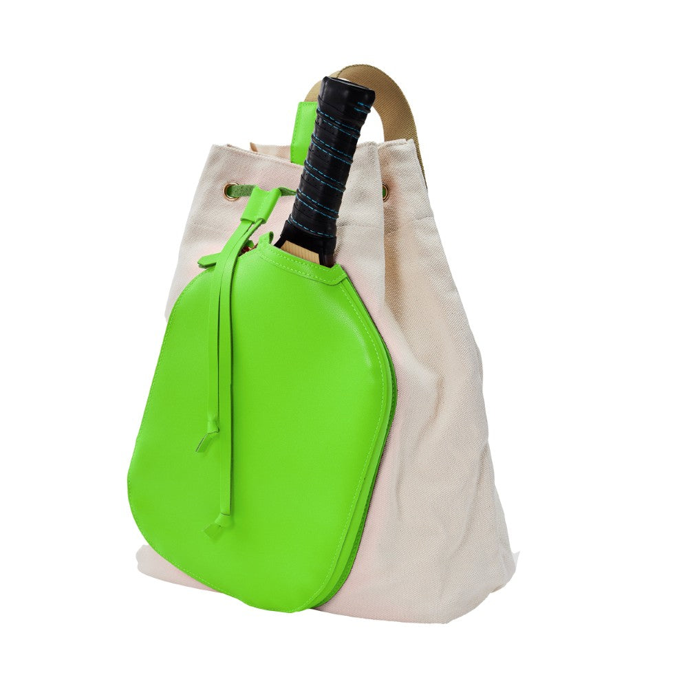 Pickleball Bella Neon Gecko Green Pickleball Drawstring Bag